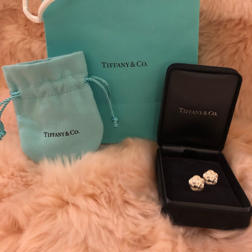 Boxed, Authentic Tiffany Woven Knot Earrings 🎁💎